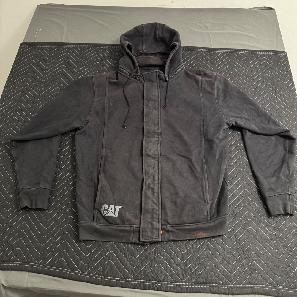 CAT Caterpillar Flame Resistant Full Zip Hoodie Sweatshirt Men's Size XL WorkWea